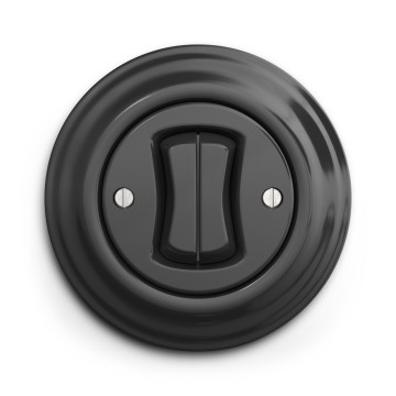 Kliklap - Ретро послідовний вимикач з рамкою № 5, антрацит