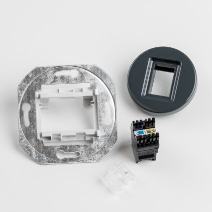 Kliklap - Ретро-розетка для данных с антрацитовой рамкой