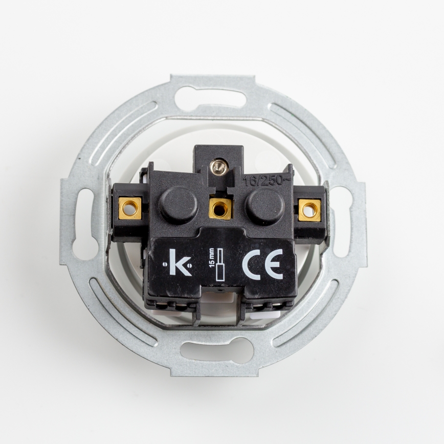 Kliklap - Ретро розетка для дома без рамки, 230 В, керамическая, белая