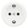Kliklap - Ретро-розетка для дома без рамки SCHUKO 230V/16A снежно-белая