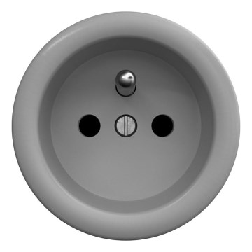 Kliklap - Ретро розетка для дому без рамки, 230 В, сіра