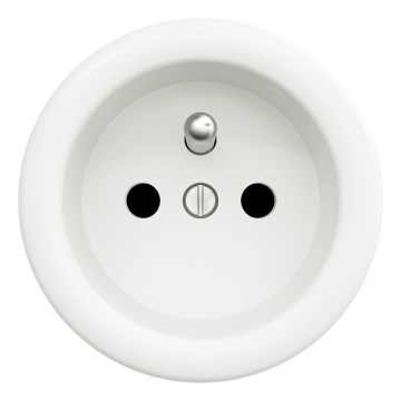 Kliklap - Ретро розетка для дому без рамки 230 В сніжно-біла