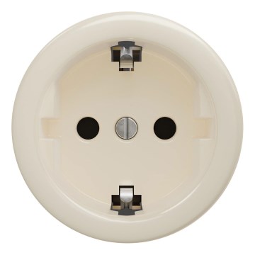 Kliklap - ретро-розетка для дому без рамки SCHUKO 230V/16A, бежева