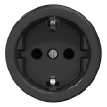 Kliklap - Ретро-розетка для дому без рамки SCHUKO 230V/16A, чорна