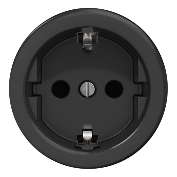 Kliklap - Ретро-розетка для дому без рамки SCHUKO 230V/16A, чорна
