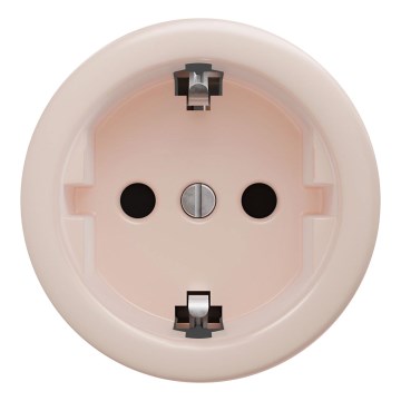 Kliklap - Ретро-розетка SCHUKO 230V/16A без рамки пыльно-розовая