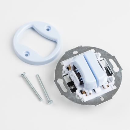 Kliklap - ретро серійний вимикач з рамкою № 5 синій