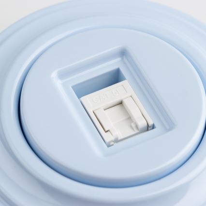 Kliklap - Ретро сетевая розетка с рамкой, синяя