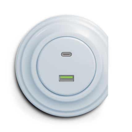 Kliklap - Ретро USB розетка A+C синій