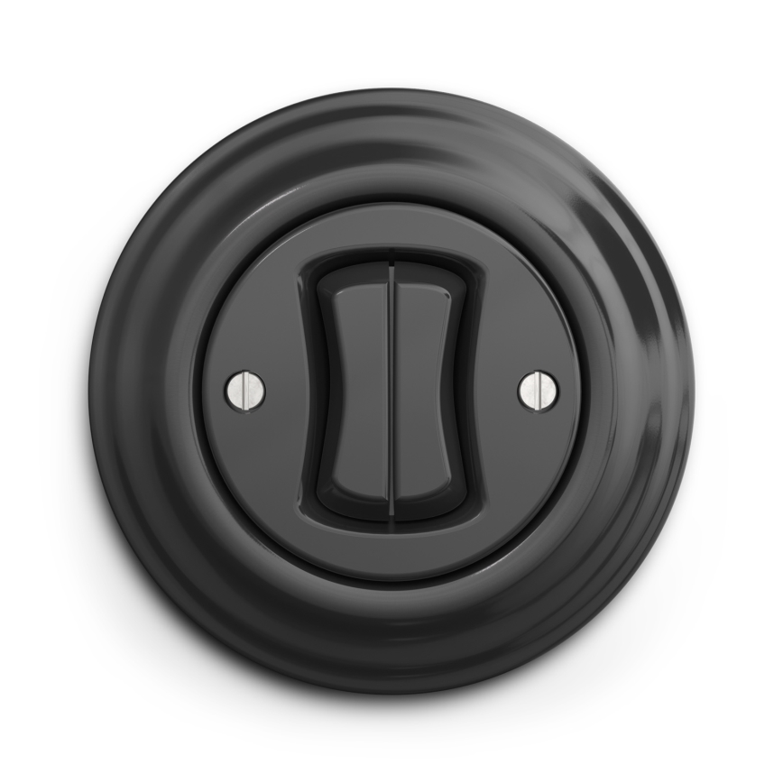 Kliklap - Ретро выключатель серии с рамкой № 5, антрацит