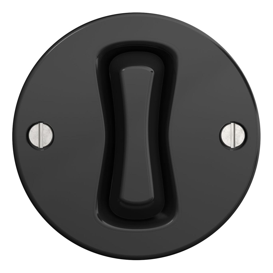 Kliklap - ретро-кнопка без рамки, чорна