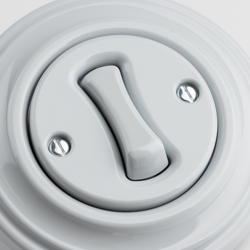 Kliklap - Ретро-кнопка с рамкой, серая