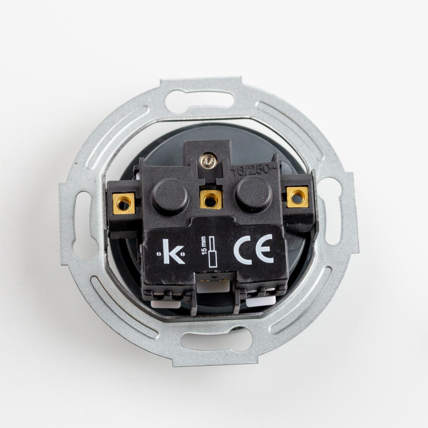 Kliklap - Тройная ретро-розетка для дома с рамкой 230 В антрацит