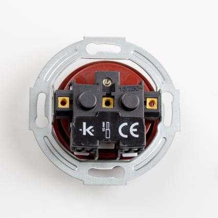 Kliklap - тройная ретро-розетка для дома с рамкой, 230 В, коричневая