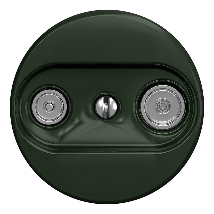 Kliklap - Винтажная абонентская розетка TV+R (оконечная) без рамки зеленый