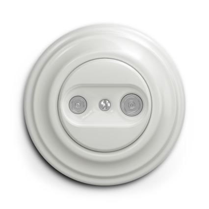 Kliklap - Винтажная абонентская розетка TV+R (оконечная) белый