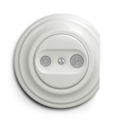 Kliklap - Винтажная абонентская розетка TV+R (оконечная) белый