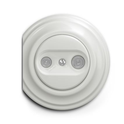 Kliklap - Винтажная абонентская розетка TV+R (оконечная) белый