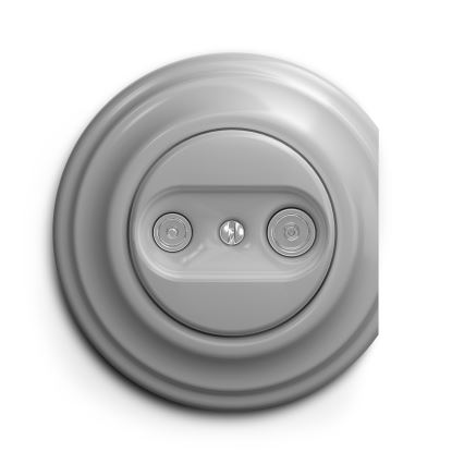 Kliklap - Винтажная абонентская розетка TV+R (оконечная) серый