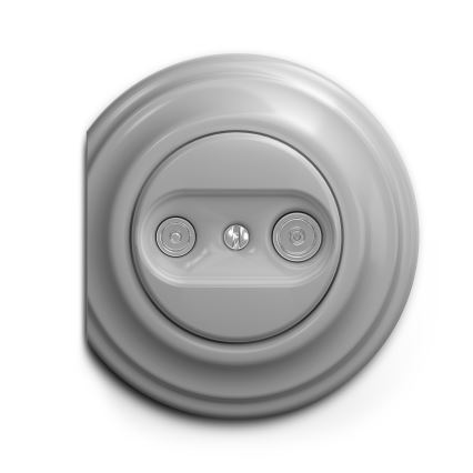 Kliklap - Винтажная абонентская розетка TV+R (оконечная) серый
