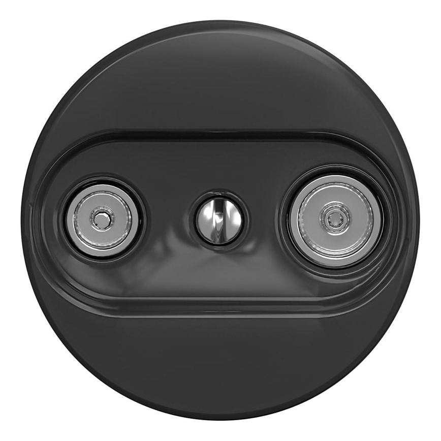 Kliklap - Винтажная абонентская розетка TV+R (проходная) антрацит