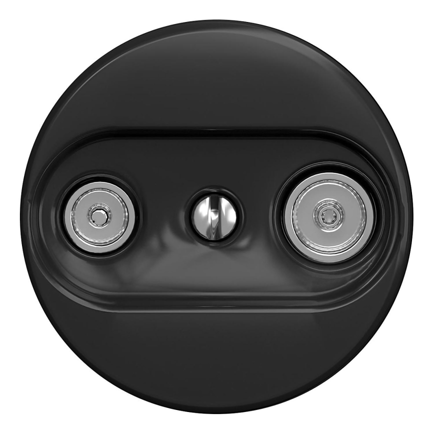 Kliklap - Винтажная абонентская розетка TV+R (проходная) черный