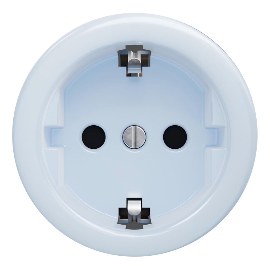 Kliklap - Винтажная домашняя розетка без рамки SCHUKO 230V/16A синий
