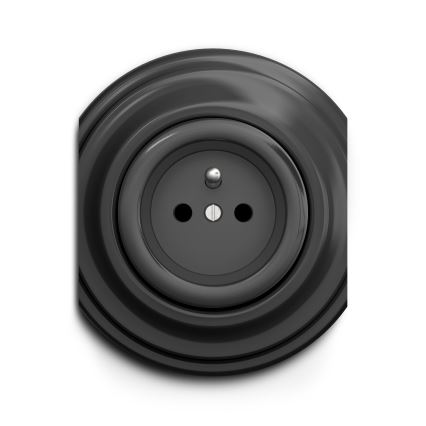 Kliklap - Винтажная розетка 230V антрацит
