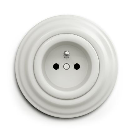 Kliklap - Винтажная розетка 230V белый