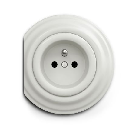 Kliklap - Винтажная розетка 230V белый