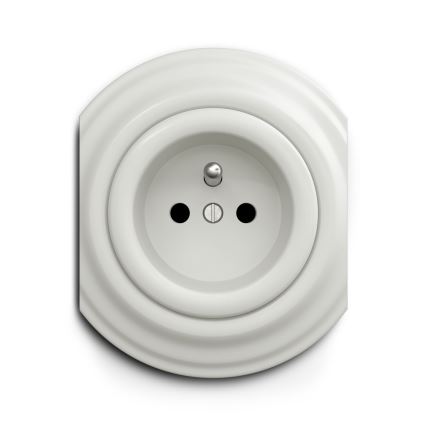 Kliklap - Винтажная розетка 230V белый