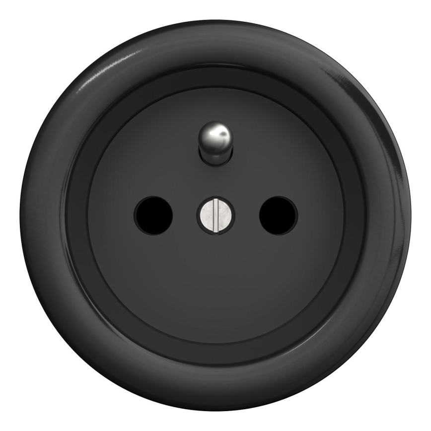 Kliklap - Винтажная розетка 230V черный