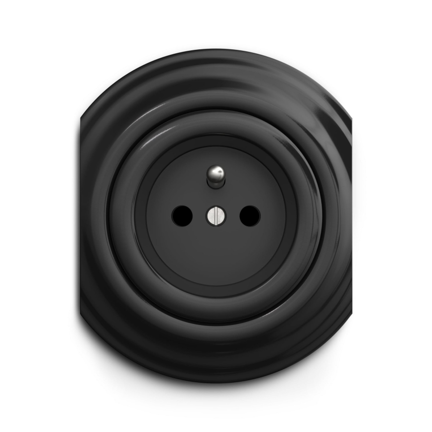 Kliklap - Винтажная розетка 230V черный