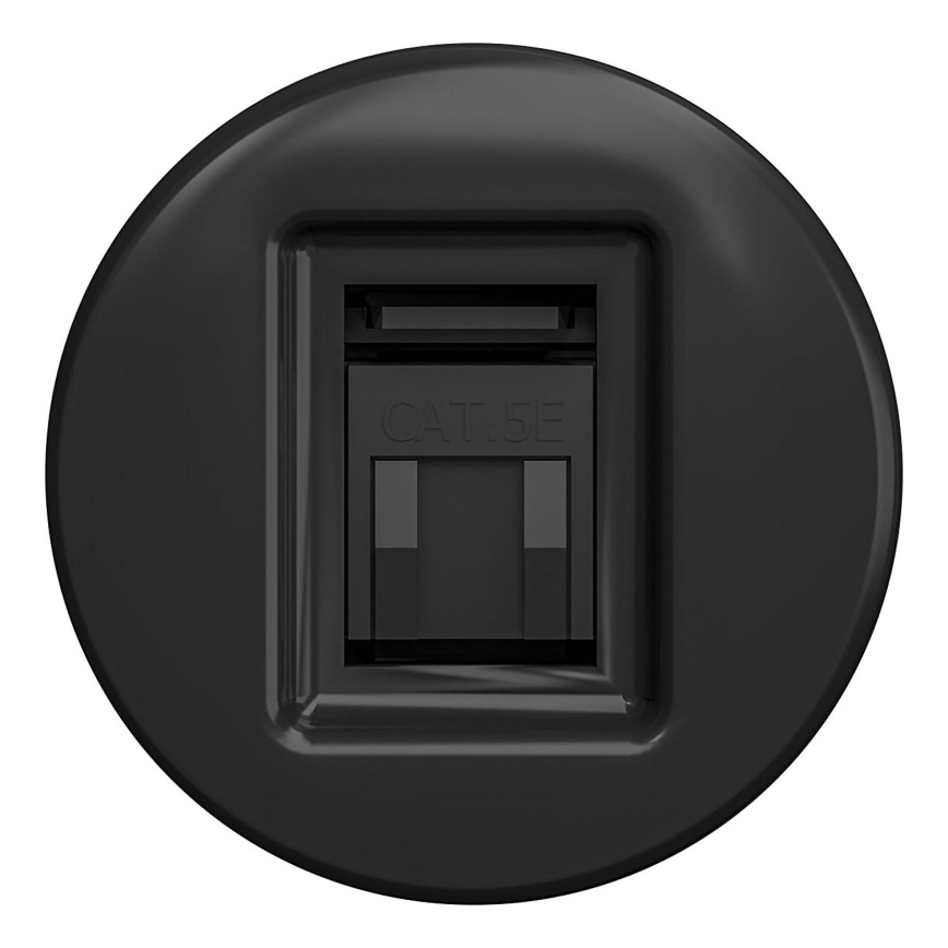 Kliklap - Винтажная розетка для передачи данных без рамки черный