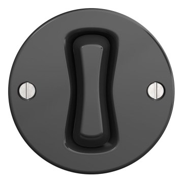 Kliklap - Винтажный лестничный выключатель без рамки № 6 антрацит