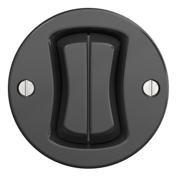 Kliklap - Винтажный серийный выключатель без рамки № 5 антрацит