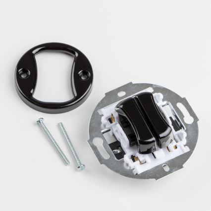 Kliklap - Винтажный серийный выключатель без рамки № 5 черный