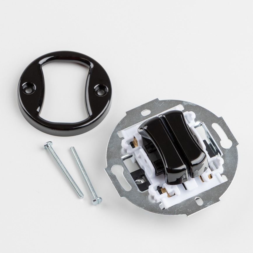 Kliklap - Винтажный серийный выключатель без рамки № 5 черный