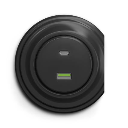 Kliklap - Винтажный USB-разъем A+C антрацит