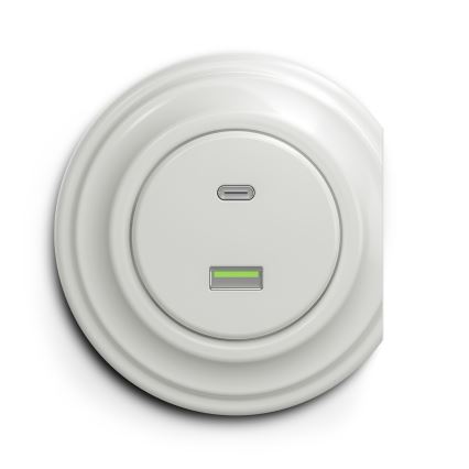 Kliklap - Винтажный USB-разъем A+C белый