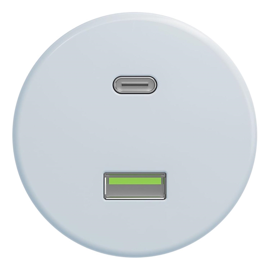 Kliklap - Винтажный USB-разъем A+C синий