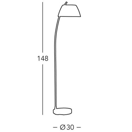 Kolarz 0051.41.6 - Торшер MALMÖ 1xE27/60W/230V