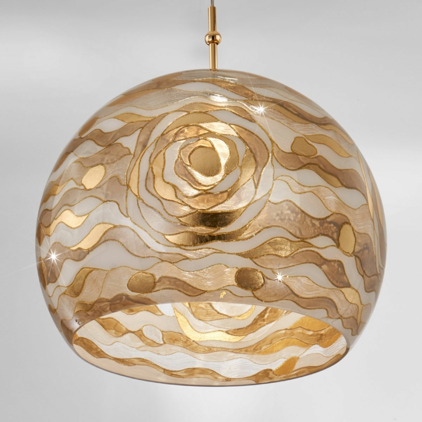 Kolarz 0392.31L.3.Aq.Ch - Підвісна люстра LUNA 1xE27/60W/230V 24K золотий