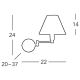 Kolarz 264.61.4 - Настінний світильник HILTON 1xE14/40W/230V
