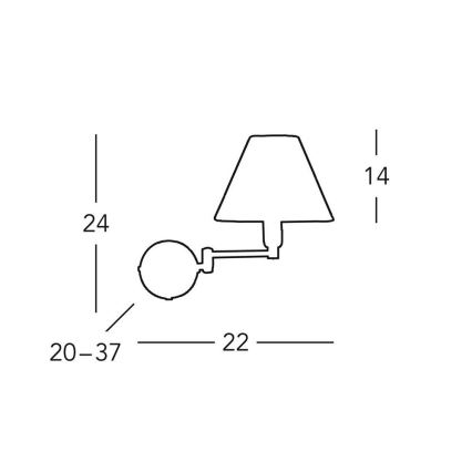 Kolarz 264.61.6 - Настенный светильник HILTON 1xE14/40W/230V