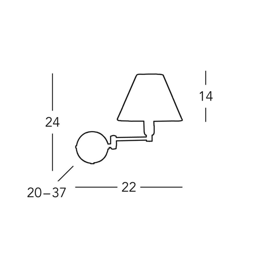 Kolarz 264.61.6 - Настенный светильник HILTON 1xE14/40W/230V