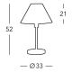 Kolarz 264.70.4 - Настільна лампа HILTON 1xE27/60W/230V