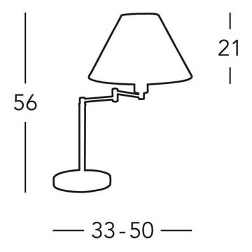 Kolarz 264.71.7 - Настільна лампа HILTON 1xE27/60W/230V