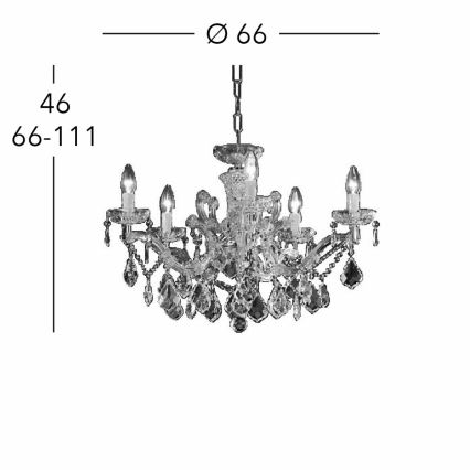 Kolarz 3149.85.3.KoT - Хрустальная люстра на цепи MARIA LOUISE 5xE14/40W/230V 24K золотистый