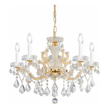 Kolarz 3149.85.3.KoT - Хрустальная люстра на цепи MARIA LOUISE 5xE14/40W/230V 24K золотистый